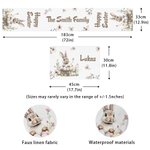 Personlig akvarellstil påskehare bordløper og matchende borddekkesett med familienavn spisebordsdekorasjon påskegave til familie venner