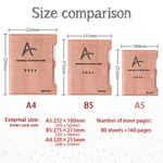 Personalized Logo PU Leather Binder Notebook with Name Slogan and Year Birthday Anniversary Gift for Friend Woman