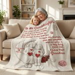 Personalized To My Granddaughter Soft Throw Blanket with Name Home Decor Birthday Anniversary Gift for Granddaughter