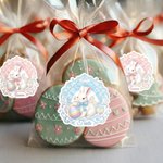Personalized Cute Easter Bunny Egg Waterproof Stickers Labels with Name Gift Decoration Easter Day Party Favors for Kids