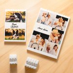 Rompecabezas personalizado de bloques tipo construcción con texto y de 1 a 5 fotos regalo de cumpleaños o aniversario para parejas y familia