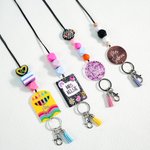 Gepersonaliseerd Potlood Tassel Bead sleutelkoord met tekst Terug naar school Waardering Teacher's Day Gift voor leraren beheerders