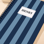 Personalised Colourful Striped A5 Notebook with Name and Text Recording Accessory Daily Use Back to School Gift for Students Friends