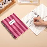 Personalised Colourful Striped A5 Notebook with Name and Text Recording Accessory Daily Use Back to School Gift for Students Friends