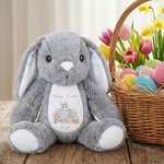 Personalized Cute Rabbit Chick Easter Egg Design Stuffed Bunny Plush Toy with Name Happy Easter Gift for Kids Babies