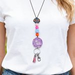 Gepersonaliseerd Potlood Tassel Bead sleutelkoord met tekst Terug naar school Waardering Teacher's Day Gift voor leraren beheerders