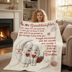 Personalized To My Granddaughter Soft Throw Blanket with Name Home Decor Birthday Anniversary Gift for Granddaughter