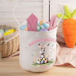 Personalized Cute Bunny Easter Basket with Name Party Decoration Easter Gift for Boys Girls