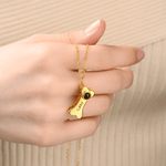 Personalized Dog Bone Photo Projection Necklace with Name Dainty Jewelry Birthday Gift for Pet Lover Owner