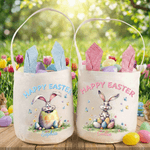 Personalized Cute Bunny Easter Basket with Name Party Decoration Easter Gift for Boys Girls