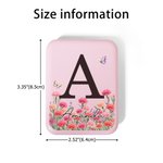 Personalized Birth Flower Butterfly LED Compact Mirror with Name and Initial Wedding Birthday Mother's Day Gift for Women