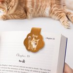 Personalizado Pintura al Óleo Estilo Mascota Foto PU Cuero Marcapáginas magnético Clip con nombre Accesorios de lectura Regalo de cumpleaños para los amantes de las mascotas