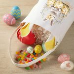 Personalized Floral Easter Eggs Cute Bow Bunny Reusable Easter Basket with Name and Bunny Ears Happy Easter Gift for Kids