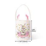 Gepersonaliseerd schattig paashaas herbruikbaar mandje met naam en konijnenoren eieren jagen Vrolijk paascadeau voor jongens meisjes