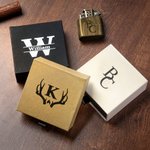 Personalisiertes Retro Feuerzeug aus Sandelholz mit eingraviertem Namen Initiale Logo Geburtstag Valentinstag Jahrestag Geschenk für Herren Ehemann