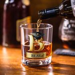 Personalized Graduation Cap Initial 10 oz Whiskey Glass with Name Birthday Graduation Gift for Graduates Whiskey Lovers