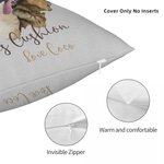 Personlig flerfarget Paw Print Photo Soft Throw Pillow Cover med navn Hjem dekorasjon Memorial Sympathy Pet Loss Gave til kjæledyrseiere
