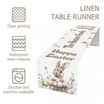 Personlig akvarellstil påskehare bordløper og matchende borddekkesett med familienavn spisebordsdekorasjon påskegave til familie venner