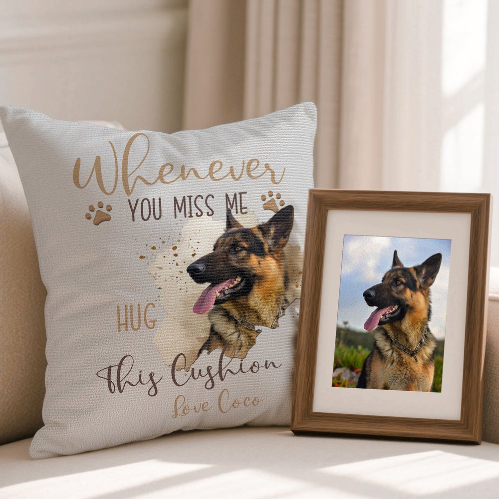 Personlig flerfarget Paw Print Photo Soft Throw Pillow Cover med navn Hjem dekorasjon Memorial Sympathy Pet Loss Gave til kjæledyrseiere