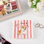 Plato de cerámica personalizado con nombre, decoración de hogar, regalo conmemorativo de cumpleaños para los amantes de las mascotas.