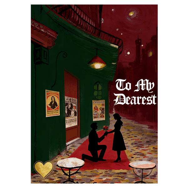 Rose & Gramophone Valentine's Day Ecard