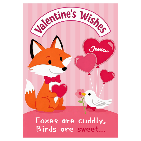 Fox & Bird Valentine's Day Ecard