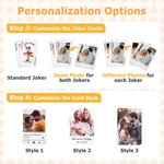 Cartas de juego personalizadas con foto nombre y fecha regalo de boda aniversario y cumpleaños para parejas amigos y familia