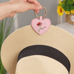 Personalized Crystal Birth Flower Portable PU Magnetic Leather Hat Clip with Name Travel Accessories Birthday Gift for Women Girls