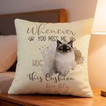 Personlig flerfarget Paw Print Photo Soft Throw Pillow Cover med navn Hjem dekorasjon Memorial Sympathy Pet Loss Gave til kjæledyrseiere