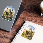 Personalised Funny Bookworm Skull Waterproof Stickers Labels with Name Birthday Gift for Book Lovers Friends