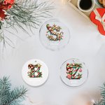 Personlig nissehatt nissehatt nissepynt med initialer og navn Juletre dekorasjon julegave til familie og barn