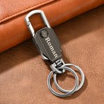 Personalisierte Multifunktions-Drehung Flaschenöffner Schlüsselanhänger mit Namen Vatertag Jahrestag Geburtstag Geschenk für Vater Freund Ehemann