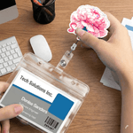 Personalized Birth Flower Acrylic Badge Reel with Name Appreciation Nurse Week Valentine's Day Gift for Doctor Nurse Medical Staff