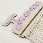 Personalized Bohemian-Style Wooden Hair Bow Holder with Name Nursery Decor Daily Use Birthday Gift for Girls