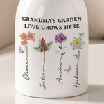 Gepersonaliseerde Imitatie Kristal stijl Geboorte Bloem Keramische Vaas met Naam en Tekst Home Decor Moederdag Valentijnsdag Verjaardagscadeau voor vrouwen