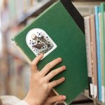 Personalised Funny Bookworm Skull Waterproof Stickers Labels with Name Birthday Gift for Book Lovers Friends