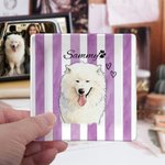 Plato de cerámica personalizado con nombre, decoración de hogar, regalo conmemorativo de cumpleaños para los amantes de las mascotas.