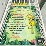 Personalized Cartoon Cute Marsupilami Soft Throw Blanket with Name Home Decor Birthday Mother's Day Gift for Mother | Callie × Marsupilami®