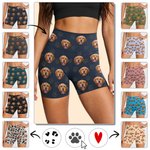 Personalisierte lustiges Gesicht Foto Multicolor Stretch Leggings Yoga kurze Hose täglich Sport Zubehör Geburtstag Jahrestag Geschenk für Frauen Frauen