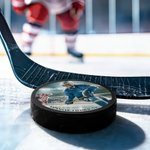 Palet de hockey sur glace personnalisé avec nom numéro et texte - Cadeau d'épique pour amateurs sportifs de hockey sur glace