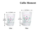 Callie Moment Personalized Pickleball Paddles Shatterproof Food Grade PP Plastic Cup Set of 10 Party Club Gift for Pickleball Fans