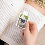 Gepersonaliseerde Postzegel Ontwerp Foto Magnetische Bladwijzer Clip met Naam Lezen Tool Club Verjaardagscadeau voor Book Lovers Boekenwurmen