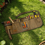 Personalized Spanner Gear Initial Multi-Compartment Canvas Tool Belt Storage Bag with Name Birthday Father's Day Gift for Father Mechanic Electrician