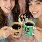 Personalizzato Cartoon Besties foto a strisce 11/15 oz tazza di caffè in ceramica con nome Amicizia Keepsake regalo di compleanno per le sorelle amici partner