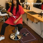 Callie Moment Personalized Stylish Cartoon Barber Multicolor Non-slip Door Mat with Text Salon Barber Shop Accessories Opening Gift for Hairdresser