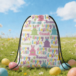 Personalisierte Osterhase Name Wort Wolke Drawstring Tasche täglichen Gebrauch Ostern Party Geschenk für Studenten Kinder