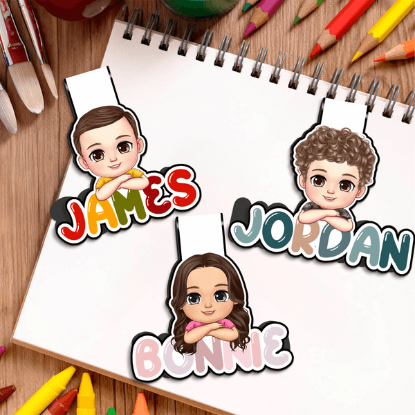 Personalized Cartoon Character Magnetic Bookmark Clip with Colorful Name Daily Use Reading Accessory Birthday Gift for Book Lovers Bookworms