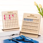 Personalized Birth Counting Board Chart with Pink Blue Foot Print Gift for Midwife Student Healthcare Professional