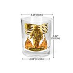 Personalized American Flag Firefighter 10 oz Whiskey Glass with Thick Base and Name Father's Day Veterans Day Gift for Firefighter Military