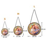 Gepersonaliseerd Zonnevanger in Glas-in-loodstijl met Familiefoto en Tekst Hangdecoratie voor Raam Balkon Verjaardagscadeau voor Oma Moeder